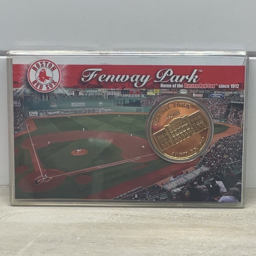 Boston Red Sox Fenway Park 24kt Gold Overlay Medallion Highland Mint Limited Ed